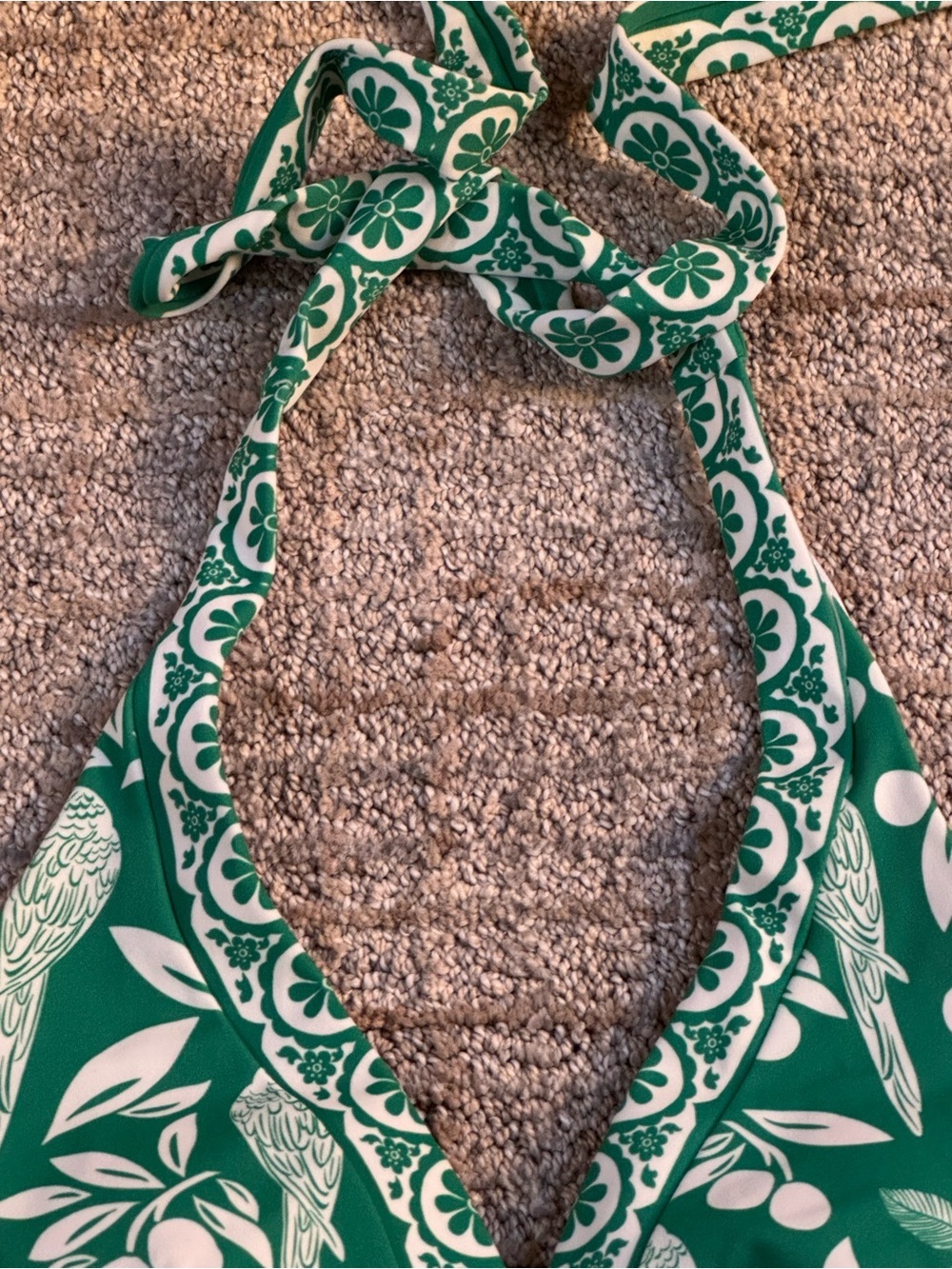 Boden Ios V Panel Bikini Top Rich Emerald Ornate Tropics US 2 UK 6 - Picture 9 of 12